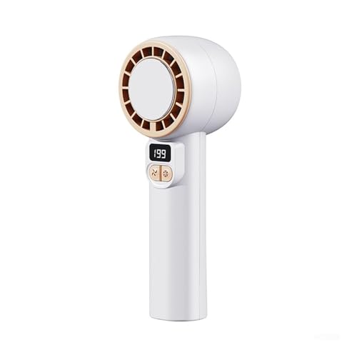 ZYHARUKO Tragbarer Handventilator, 199 Geschwindigkeiten, kleiner Kühltisch, leise, mit Digitalanzeige, USB-wiederaufladbarer Tisch, USB, wiederaufladbar für den Außenbereich von ZYHARUKO