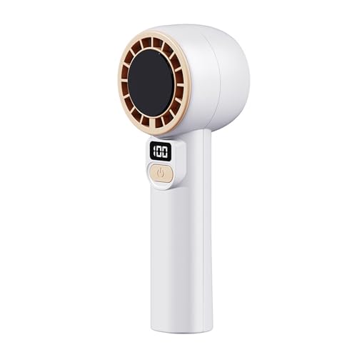 ZYHARUKO Tragbarer Handventilator, 199 Geschwindigkeiten, kleiner Kühltisch, leise, mit Digitalanzeige, USB-wiederaufladbarer Tisch, USB, wiederaufladbar für den Außenbereich von ZYHARUKO