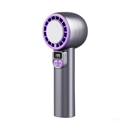 ZYHARUKO Tragbarer Handventilator, 199 Geschwindigkeiten, kleiner Kühltisch, leise, mit Digitalanzeige, USB-wiederaufladbarer Tisch, USB, wiederaufladbar für den Außenbereich von ZYHARUKO