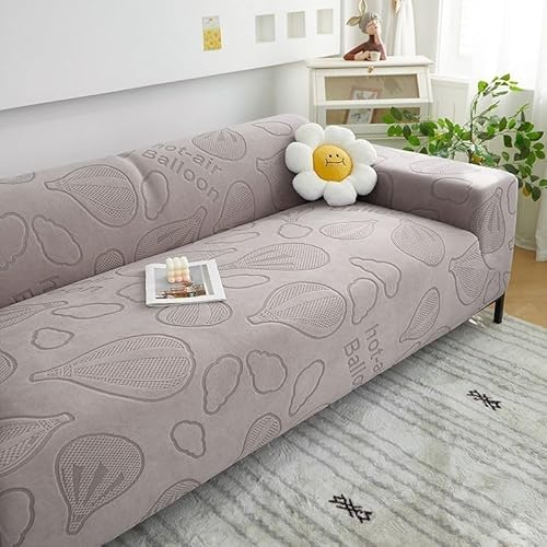 ZYHBBGXFC-XM 1 2 3 4 5 Sitzer Sofabezug Luxus Dicker Samt Möbelschutz Einfarbig Couchbezug Stretch Liegestuhlbezug(Brown,4-seat 235-300cm) von ZYHBBGXFC-XM
