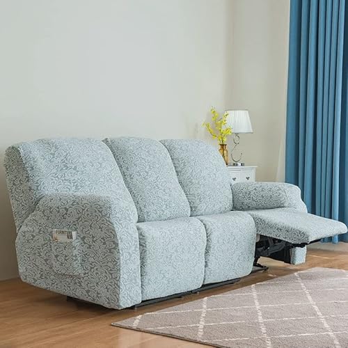 ZYHBBGXFC-XM Dehnbarer Relaxsesselbezug for 1/2/3 Personen, rutschfeste Sofahusse, geeignet for alle Jahreszeiten, for Elektro und Leder, mit Seitentasche(Green,3Seats) von ZYHBBGXFC-XM