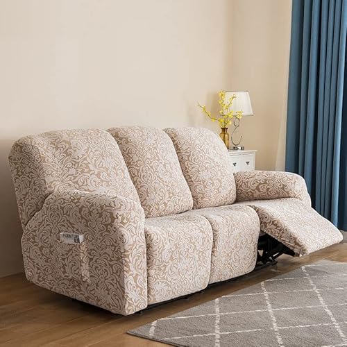 ZYHBBGXFC-XM Dehnbarer Relaxsesselbezug for 1/2/3 Personen, rutschfeste Sofahusse, geeignet for alle Jahreszeiten, for Elektro und Leder, mit Seitentasche(Light Brown,1Seat) von ZYHBBGXFC-XM