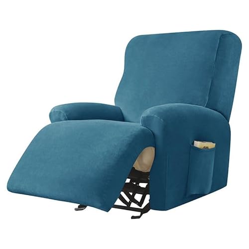 ZYHBBGXFC-XM Elastischer Jacquard-Relaxsesselbezug, 1/2/3-Sitzer, Dickes Spandex, rutschfest, for alle Jahreszeiten geeignet, passend for elektrische und manuelle Relaxsessel(Blue,3Seats) von ZYHBBGXFC-XM