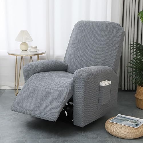 ZYHBBGXFC-XM Hochelastischer Spandex-Sofabezug, geeignet for 1/2/3-Sitzer, mit Anti-Rutsch, for alle Jahreszeiten geeignet, Möbelschutzbezug, waschbar(Gray,3Seats) von ZYHBBGXFC-XM
