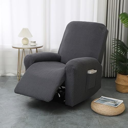 ZYHBBGXFC-XM Hochelastischer Spandex-Sofabezug, geeignet for 1/2/3-Sitzer, mit Anti-Rutsch, for alle Jahreszeiten geeignet, Möbelschutzbezug, waschbar(Gray,3Seats) von ZYHBBGXFC-XM