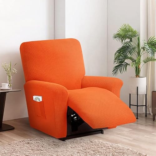 ZYHBBGXFC-XM Hochelastischer Spandex-Sofabezug, geeignet for 1/2/3-Sitzer, mit Anti-Rutsch, for alle Jahreszeiten geeignet, Möbelschutzbezug, waschbar(Orange,1Seat) von ZYHBBGXFC-XM