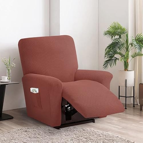 ZYHBBGXFC-XM Hochelastischer Spandex-Sofabezug, geeignet for 1/2/3-Sitzer, mit Anti-Rutsch, for alle Jahreszeiten geeignet, Möbelschutzbezug, waschbar(Pink,1Seat) von ZYHBBGXFC-XM
