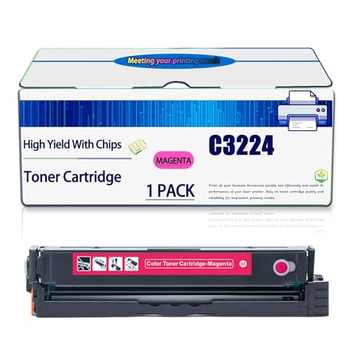 ZYHJZ C3224 Tonerkartusche C3210K0 C3210C0 C3210M0 C3210Y0 Toner (mit Chip), kompatibles Tonerkartuschenset als Ersatz für Lexmark C3326 MC3224 MC3326 C3224dw Drucker,M-1500Pages von ZYHJZ