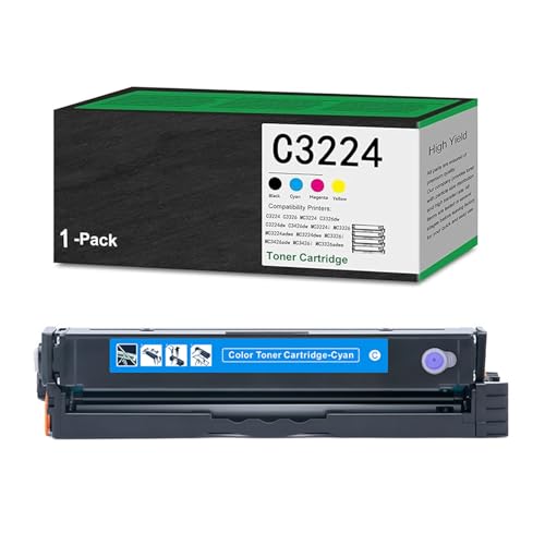 ZYHJZ C3224 Tonerkartuschen-Set (BK/C/M/Y) C3210K0 C3210C0 C3210M0 C3210Y0 Kompatibel für Lexmark C3224 MC3326 C3326 C3426 MC3224 Drucker (mit Chip),C-1500Pages von ZYHJZ