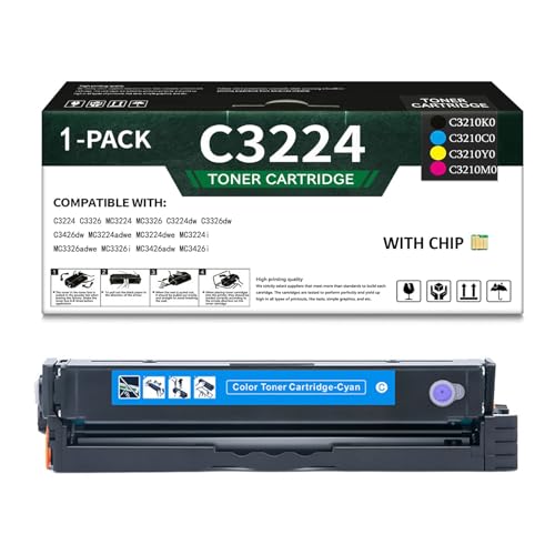 ZYHJZ Kompatibles Tonerkartuschen-Set für Lexmark C3224dw C3326dw C3426dw MC3224dwe MC3224i MC3326adwe MC3326i MC3426adw Drucker mit Chip,C-1500Pages ZYHJZ Kompatibles Tonerkartuschen-Set für Lexmark C3224dw C3326dw C3426dw MC3224dwe MC3224i MC3326adwe MC3326i MC3426adw Drucker mit Chip,C-1500Pages von ZYHJZ