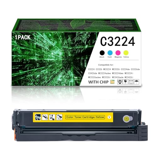 ZYHJZ Tonerkartuschen für Lexmark C3224, kompatibler C3210K0 C3210C0 C3210M0 C3210Y0 Tonerersatz für C3224dw C3326dw C3426dw MC3224adwe MC3224dwe MC3224i Drucker,Y-1500Pages ZYHJZ Tonerkartuschen für Lexmark C3224, kompatibler C3210K0 C3210C0 C3210M0 C3210Y0 Tonerersatz für C3224dw C3326dw C3426dw MC3224adwe MC3224dwe MC3224i Drucker,Y-1500Pages von ZYHJZ