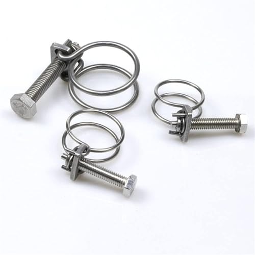 ZYHNYTAO 1/5 stücke 304 Edelstahl Schlauch Klemmen Doppel Draht Kehle Hoop Rohr Klemme Clip 10mm Bis 120mm von ZYHNYTAO