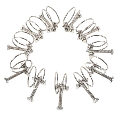 ZYHNYTAO 10 Pcs Doppel Draht Rohr Klemme Schlauch Klemmen Duty Edelstahl Teich, 4 * 4CM ZYHNYTAO 10 Pcs Doppel Draht Rohr Klemme Schlauch Klemmen Duty Edelstahl Teich, 4 * 4CM von ZYHNYTAO