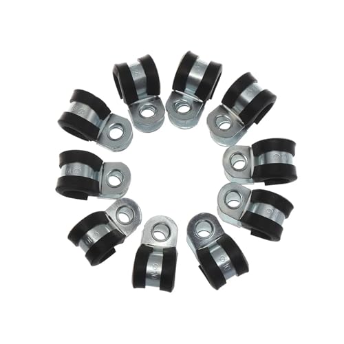 ZYHNYTAO 10 Stücke Verdrahtung Schlauchschelle Gummi Ausgekleidet P Clips Rohr Kabel Montage Fix Befestigungen Clamp Hardware Elektrische Armaturen von ZYHNYTAO