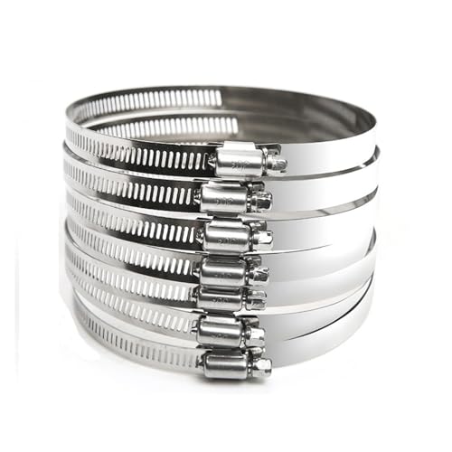 ZYHNYTAO 20 STÜCKE 304 Edelstahl Antriebsschlauchschelle Tri Clamp Einstellbare Kraftstoffleitung Rohr Schneckengetriebe Clip Klemme Rohrverbinder Breite 12mm von ZYHNYTAO