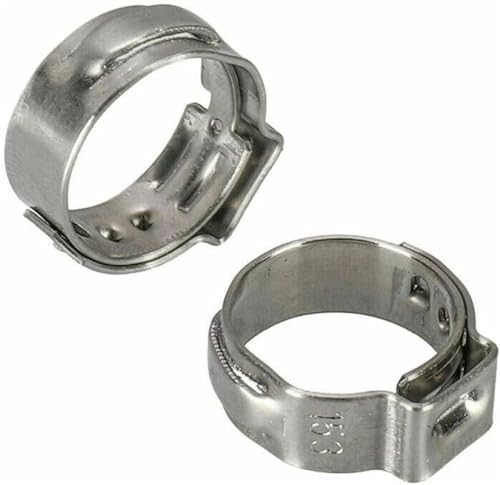 ZYHNYTAO 25 Stück Schlauchschellen Einohr Stufenlos 5,8-23,5 mm 304 Edelstahl Schlauchschellen Cinch-Klemmringe für Abdichten von Schlaucharten von ZYHNYTAO