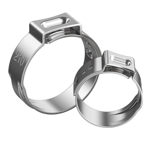 ZYHNYTAO 25 Stück in Beuteln Einzel-Ohr-Schlauchschellen 5,8–23,5 mm 304 Edelstahl Ohr Stufenlose Rohr Cinch-Schellen Ringe Sortiment Kit ZYHNYTAO 25 Stück in Beuteln Einzel-Ohr-Schlauchschellen 5,8–23,5 mm 304 Edelstahl Ohr Stufenlose Rohr Cinch-Schellen Ringe Sortiment Kit von ZYHNYTAO
