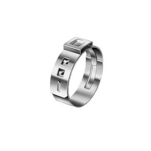 ZYHNYTAO 304 Edelstahl 22,0mm-50,0mm Einzel-Ohr-Schlauchklemmen SS304 Clips Ein-Ohr-Stufenlose Rohrklemme von ZYHNYTAO