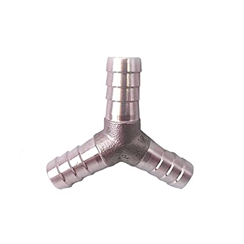 ZYHNYTAO 304 Edelstahl 6-25 mm Widerhaken Gleicher 3-Wege-Schlauchverschraubung Y-Typ SS304 Wasserrohrverbindungsstück, 25 mm von ZYHNYTAO