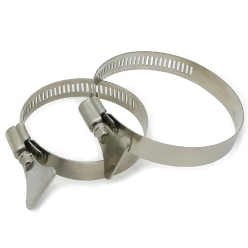 ZYHNYTAO 304 Edelstahl Wasserrohrklemme Tracheaklemme Feste Verriegelungsklemme mit Griff Halsreif Handdrehrohrreif Ölrohr von ZYHNYTAO