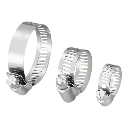 ZYHNYTAO 304 Edelstahl verstellbare Clips Schneckengetriebe Schlauchschellen Clip-Sortiment, für den Heimgebrauch verstellbare Edelstahl-Schraubband-Schlauchschellen ZYHNYTAO 304 Edelstahl verstellbare Clips Schneckengetriebe Schlauchschellen Clip-Sortiment, für den Heimgebrauch verstellbare Edelstahl-Schraubband-Schlauchschellen von ZYHNYTAO