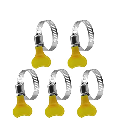 ZYHNYTAO 5 stücke Edelstahl Schlauch Klemmen Rohr Clip Einstellbar 10-16mm 13-19mm 16-25mm 19-29mm 22-32mm 25-38mm Wurm Größe Hand Werkzeuge von ZYHNYTAO