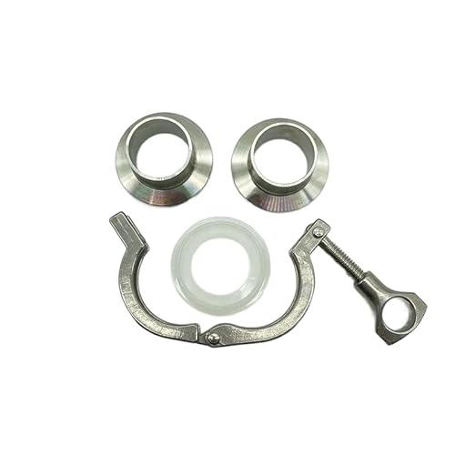 ZYHNYTAO 51mm x OD 64mm Set Zwinge + Tri Clamp + Silikon Dichtung SS304 Edelstahl Sanitär Kit Schweißen Kupplung Homebrew von ZYHNYTAO
