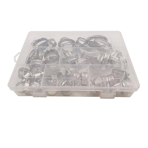 ZYHNYTAO 60 Teile/schachtel Edelstahl Einstellbare Kanal Hoop Schellen Schlauch Rohr Clips Größe 8-38mm Schneckengetriebe Schlauch Klemme Feste Werkzeug Sortiment Kit ZYHNYTAO 60 Teile/schachtel Edelstahl Einstellbare Kanal Hoop Schellen Schlauch Rohr Clips Größe 8-38mm Schneckengetriebe Schlauch Klemme Feste Werkzeug Sortiment Kit von ZYHNYTAO