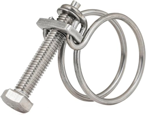 ZYHNYTAO Drahtbügel aus Edelstahl 304, Doppeldraht-Halsbügel, starke Clip-Einstellung, fester UPVC-Schlauchbügel, Wasserrohr, Belüftungsrohr ZYHNYTAO Drahtbügel aus Edelstahl 304, Doppeldraht-Halsbügel, starke Clip-Einstellung, fester UPVC-Schlauchbügel, Wasserrohr, Belüftungsrohr von ZYHNYTAO