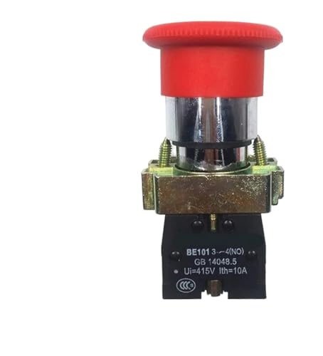 ZYHNYTAO Mikroschalter 1pc NC NO Momentary Latching 22mm Red Mushroom Emergency Stop Push Button Switch 600V 10A NP2-BE101 Equipment Lift Elevat(Nc LOCKING) von ZYHNYTAO