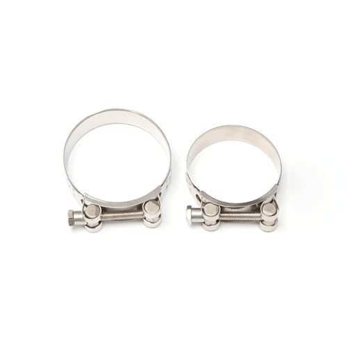 ZYHNYTAO Rohrschellen Leistungsstarke Schlauchschellen aus Edelstahl 2 Stück, für Kraftstoffschläuche Rohrschellen Schneckengetriebe Langlebige Antioxidations-Rohrbefestigungsschellen von ZYHNYTAO