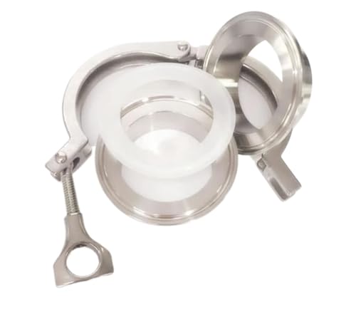 ZYHNYTAO Sanitär-Triclamp-Ferrule-Set, 1 Klemme + 2 Ferrule + 1 Silikondichtung, SS304 Edelstahl-Schnellanschluss-Tri-Clamp von ZYHNYTAO