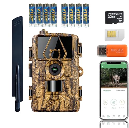 ZYJDGNNY 4G LTE Wildlife Camera Mobile Phone Transfer App, Night Vision Motion Sensor | 60MP 8K Wildlife Camera with SIM /32G TF Card | IP66 Hunting Camera Photo Trap with 8pcs Batteries ZYJDGNNY 4G LTE Wildlife Camera Mobile Phone Transfer App, Night Vision Motion Sensor | 60MP 8K Wildlife Camera with SIM /32G TF Card | IP66 Hunting Camera Photo Trap with 8pcs Batteries von ZYJDGNNY