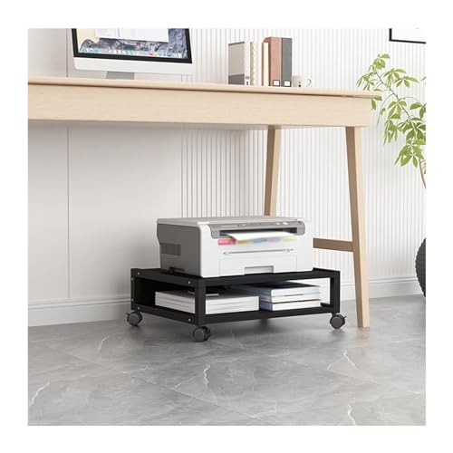 Druckerregalständer, Rollbar Unter Dem Schreibtisch, Druckerständer, Büro, Beweglicher Druckertisch Mit 4 Rädern Und Verriegelungsmechanismus, Kleines Und Kurzes Druckerregal Für Mini-3d-drucker, Schw von ZYJIX
