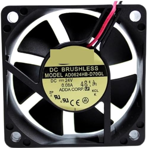 ZYJOZMD Für ADDA AD0624HB-D70GL DC 24V 0,08 A 60x60x15mm 2-Draht Server Lüfter von ZYJOZMD