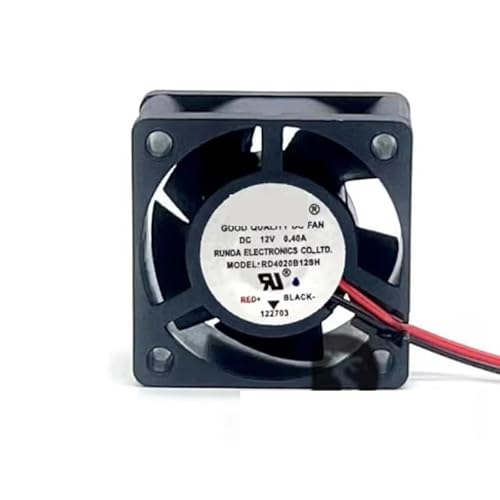 ZYJOZMD Für RUNDA RD4020B12SH DC 12V 0,40 A 40x40x20mm 2-Draht Server Lüfter von ZYJOZMD