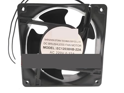 ZYJOZMD Für StmStORm EC12038HB-22A AC 220V 0,22 A 120x120x38mm Server Lüfter von ZYJOZMD
