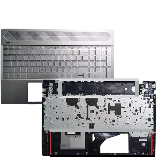 ZYJOZMD Laptop Fall Für HP für Pavilion 15-CW 15-CS TPN-Q208 TPN-Q210 LCD Zurück Abdeckung/Front Lünette/Palmrest(US with Backlit) von ZYJOZMD