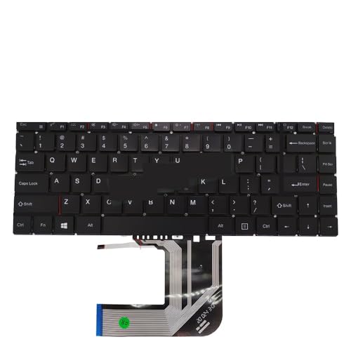 ZYJOZMD Spanische Tastatur mit Hintergrundbeleuchtung für BMAX Y13 für MaxBook MB30010010 RT132HS Notebook SP/ES Spanien Latin Keyboards Silber Schwarz Tastenkappen(Black Spain) von ZYJOZMD