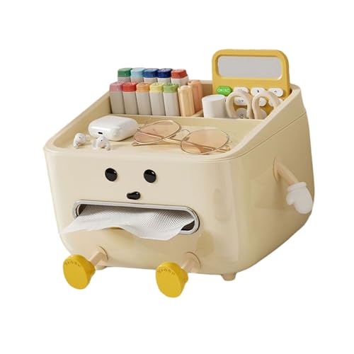 Multifunktionale Papierhandtuchbox Taschentuchhalter Box für Wohnzimmer und Schlafzimmer Aufbewahrung mit Fernbedienungshalter von ZYKEJJDDAK