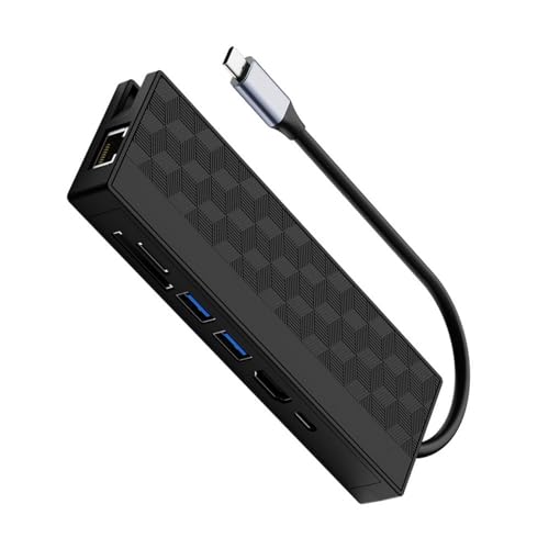 USB C 7 Portadapter Mit Gigabit Ethernet 4K30Hz Getriebe Und Zwei USB3.0 Mit Kleinen Speicherplätzen von ZYKEJJDDAK