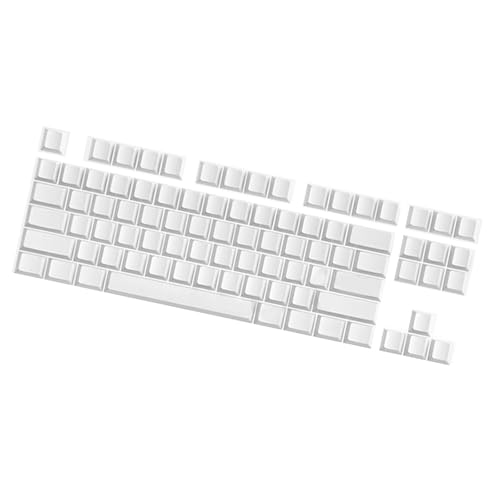 ZYKEJJDDAK 87pcs PBTS Blanks Keycap Mechanische Tastaturen Originalhöhe Nicht Drucken Weißer Schlüsselcap Set Für MX Switches von ZYKEJJDDAK