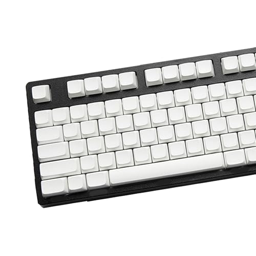 ZYKEJJDDAK 87pcs PBTS Blanks Keycap Mechanische Tastaturen XDA Höhe Nicht Drucken Weißer Schlüsselcap Set Für MX Switches von ZYKEJJDDAK