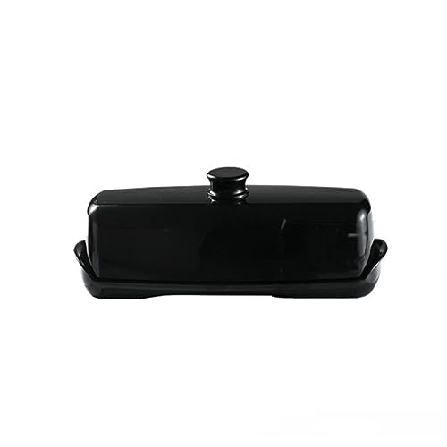 ZYKEJJDDAK Butterdosen-Löffel-Set, modernes Design, Ergänzung für Ihre Küche, schwarz, weiß, grau, transparent optional von ZYKEJJDDAK