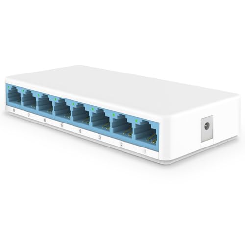 ZYKEJJDDAK Desktop 8port Ethernet Switches Ethernet Hubs Lüfter Office Ethernet Splitter Für Eine Einfache Installation von ZYKEJJDDAK