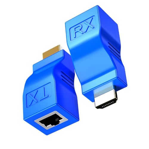 ZYKEJJDDAK HDTV RJ45 Extender HDTV RJ45 Ethernet Adapter HDTV Senderempfänger Über CAT5/6 Kabel Für 1080p HDTV 30m von ZYKEJJDDAK
