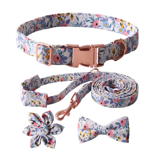 ZYKEJJDDAK Hundehalsband + Leine + Krawatte Set mit Blumenschleife, geeignet für alle Haustierbesitzer, die Mode suchen ZYKEJJDDAK Hundehalsband + Leine + Krawatte Set mit Blumenschleife, geeignet für alle Haustierbesitzer, die Mode suchen von ZYKEJJDDAK
