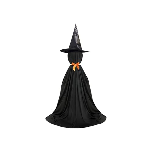 ZYKEJJDDAK LED beleuchtete Specter Figur mit stabilem Sockel für Halloween Deko Veranda Rasen Party Spukszene von ZYKEJJDDAK