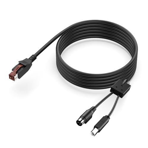 ZYKEJJDDAK Powered USB 24 V Datenleistung Für 3Pin Power DIN Männlich USB2.0 B Männliches Kabel Für Industrielle Automatisierungsdruckerzubehör von ZYKEJJDDAK