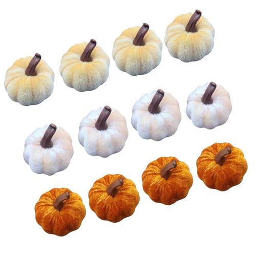 ZYKEJJDDAK Premium Soft Velvety Fabric Pumpkins Decorations Set Holiday Party Supplies Safe for Kids Pet Sturdy von ZYKEJJDDAK